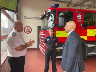 Sajid Javid MP and the Chief Fire Officer